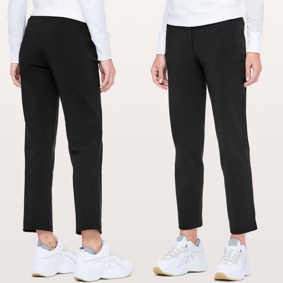 LULULEMON ON THE MOVE BLACK PULL-ON STRETCH TROUSER PANT WOMEN SIZE 6 - Picture 5 of 8